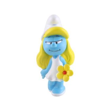 Imagem de Boneca Os Smurfs Smurfete Cardoso Toys, Azul, Branco e Amarelo