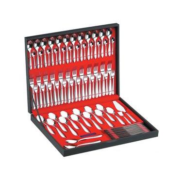 Imagem de Faqueiro Tramontina Laguna 76 Peças c/ Estojo de Madeira - Inox