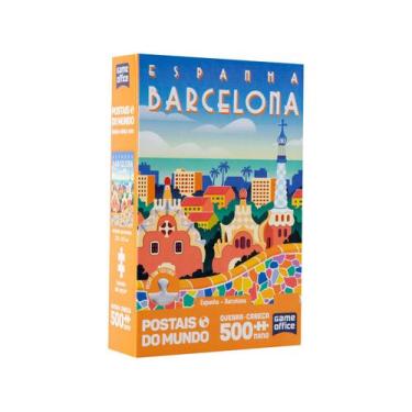 Imagem de Quebra Cabeça Espanha Barcelona 500 peças Postais do Mundo - Toyster B