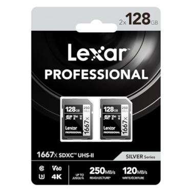 Imagem de Lexar Cartão profissional 1667X 128GB (pacote com 2) SDXC UHS-II (LSD128CBNA16672)