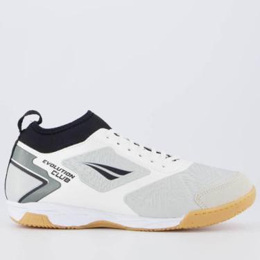 Imagem de Chuteira Penalty Evolution Club Futsal Branca e Preta, 40