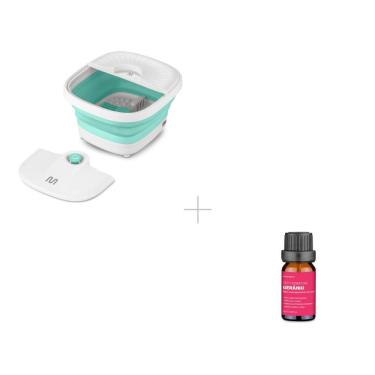 Imagem de Kit Hidromassageador para os pes Foot Spa + Oleo Essencial de Geranio Multi Saude - HC6062K