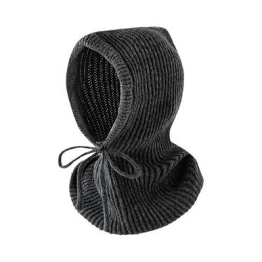 Imagem de Gorro Balaclava Unissex De Inverno Tricotado À Prova De Vento Com Capu