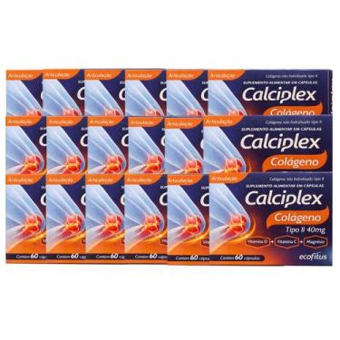 Imagem de Kit 18 Calciplex Colágeno Tipo II 40mg Ecofitus 60 Cápsulas, Sem sabor