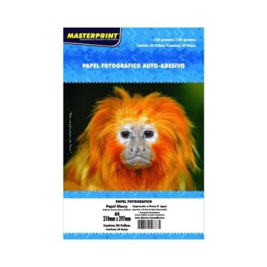 Imagem de Papel Fotográfico Auto-adesivo Masterprint 130G Glossy A4 para Impressão INKJET Secagem...