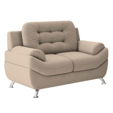 Imagem de Sofá Mercury 3 e 2 Lugares Fixo 200CM Areia em Suede com Estrutura em Madeira D-33