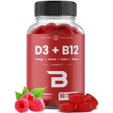 Imagem de Gomas NutraChamps Vitamina D3 e Vitamina B12 60 unidades-Unissex