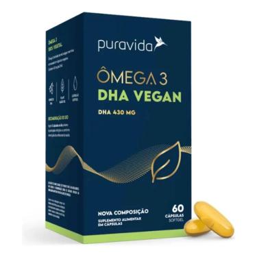 Imagem de Ômega 3 Vegan DHA 430mg 60 Cápsulas Softgel - Puravida-Unissex