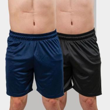 Imagem de Kit 2 Shorts Masculinos Dry Fit Esportivo para Futebol - Bermuda Leve 