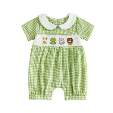 Imagem de Macacão RSRZRCJ Summer Baby Boy Excavator/Animals 12-18 meses