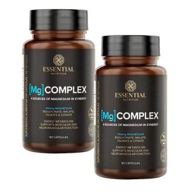 Imagem de Kit 2x Mg Complex - 4 Tipos de Magnésio - 90 Capsulas - Essential Nutr