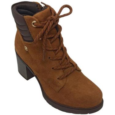 Imagem de Bota Dakota Feminina Camurça Couro com Salto 7cm Cor:CarameloTamanho:3