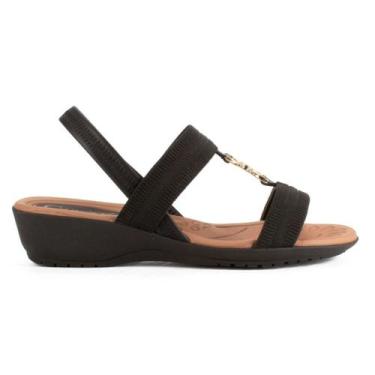 Imagem de Sandália Campesi CE231 Feminino Preto saltinho casual - Campesí, 37