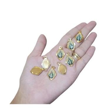Imagem de Kit 100 Medalhas Nossa Senhora Do Bom Parto 2cm Simples - caf
