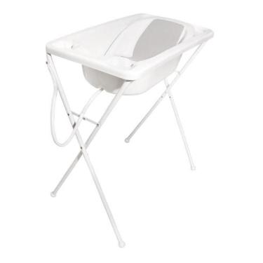 Imagem de Banheira de Bebê Plástica Acqua Trio Galzerano, Branco