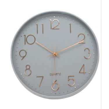 Imagem de Relógio Parede cinza 30x30cm TC92671-G-M - Taimes