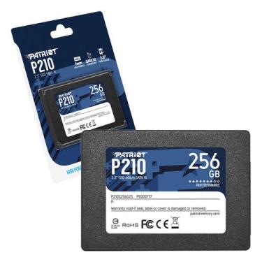 Imagem de HD SSD 256GB Patriot P210, 2.5" Sata III 6Gb/s, Leitura 500 MB/s, Grav