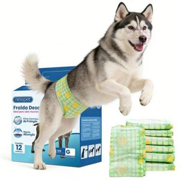 Imagem de Fralda higiênica cães Pet Newpet Descartável para Cachorro Macho 12 un