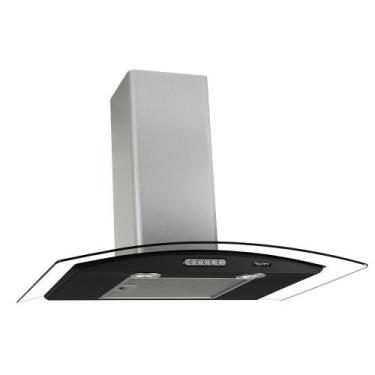 Imagem de Coifa Terim Vidro Curvo Duto Slim Inox 80 cm Black 220V, 220V