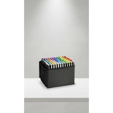 Imagem de Kit Canetinhas Marcadores 120 Cores Ponta Dupla Estojo - Congratulatio
