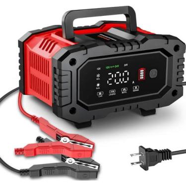 Imagem de Carregador de Bateria Automotiva Haibro 20A 12V 24V com Manutenção Int