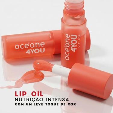 Imagem de Lip Oil Océane 4 You 6g Punch Hidratação Labial com Brilho Natural - U