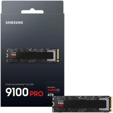 Imagem de SSD Samsung 9100 PRO 4TB PCIe 5.0 NVMe M.2 Velocidade Extrema 14.800 M