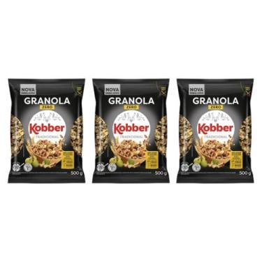 Imagem de Kit 03 Granola Tradicional Zero Acucar 500g Kobber