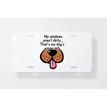 Imagem de Capa para placa de carro com arte de nariz de cachorro - capa para placa de carro nova para carro - capa de moldura para placa de carro 15 x 30 cm