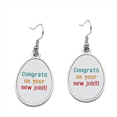 Imagem de Brinco Congrats on your new job – Brincos com pingente para meninas – Presente de festa de aniversário dos namorados
