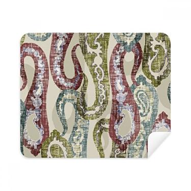 Imagem de Pano de limpeza clássico vermelho azul verde padrão limpador de tela 2 peças tecido de camurça