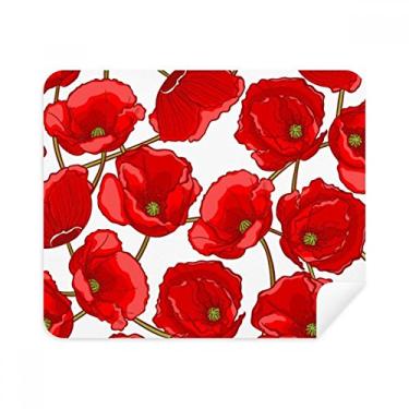 Imagem de Pano de limpeza Red Flowers Corn Bespread limpador de tela 2 peças tecido de camurça