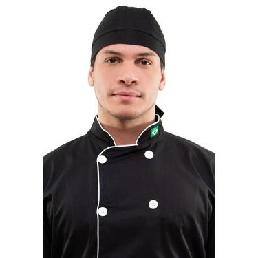 Imagem de Bandana de amarrar Chef Padeiro Confeiteiro Garçons Cozinheiro Algodão