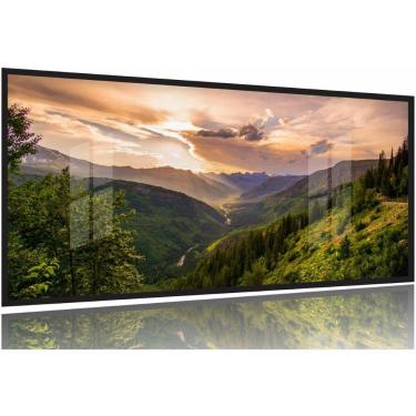 Imagem de Quadro Decorativo Montanha Raios Solares 130x60 Moldura Preta 2x2