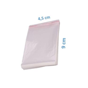 Imagem de Saco Adesivado Saquinho Plástico Transparente 4,5x9 500 Unidades