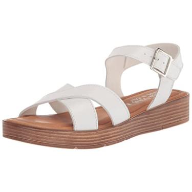 Imagem de Bella Vita Sandália rasteira feminina Car-Italy, Couro branco, 34