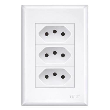 Imagem de Conjunto 4X2 Tomada Tripla 20A Evidence - Fame