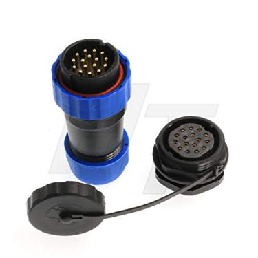 Imagem de HangTon HE29 tomada painel tomada energia industrial à prova d'água IP68 conector circular macho fêmea, 16 pin