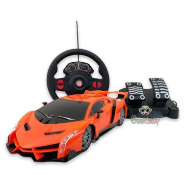 Imagem de Carrinho Controle Remoto 1:16 Sensor Volante Pedais Luz Led - Multikid