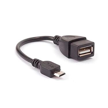 Imagem de Cabo Adaptador Preto Macho Mini USB OTG V3 Fêmea USB 2.0 Universal Cabo Auxiliar Compatível Com Dispositível Móveis Smartphone Conectores Reforçado PREMIUM ONYK
