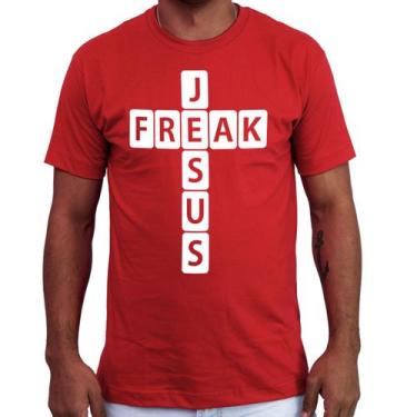 Imagem de Camiseta Blusa Masculina Evangélica Jesus Freak 100% Algodão - Atelier