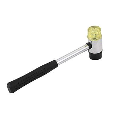 Imagem de 1 peça martelo de plástico e borracha de cabeça dupla martelo pequeno instalação martelo de metal ferramentas de reparo para joias, artesanato em couro, marcenaria