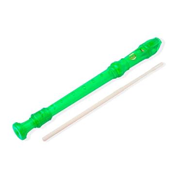 Imagem de Flauta Doce Germânica Dolphin 7653 Soprano Dó Verde Transparente