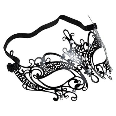 Imagem de Máscara De Ferro Decoração De De Baile De Metal Do Dia Das Bruxas Venezianas Vintage Mascarada Com Diamante De Olhos Vendados Senhorita