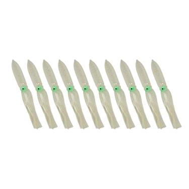 Imagem de Iscas de Pesca de Lulas de Silicone Iscas de Pesca de Lulas Macias Vívidas de Alta Eficiência 10 Peças Com Ganchos para Uso Externo (Transparente)