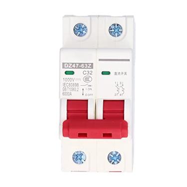 Imagem de Disjuntor,32a 2P DC Miniatura Disjuntor 1000 V Solar PV Sistema Isolador Din Rail Mount Disjuntor Ar Inteligente, Chave Seccionadora CC, DZ47-63Z C32