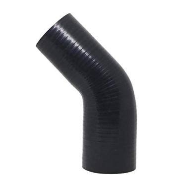Imagem de Mangote Preto em Silicone Redutor 45º 2,75" (70mm) para 2,5" (63mm) * 120mm - Epman