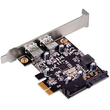 Imagem de Placa PCI Express Silverstone Tek com duas portas externas USB 3.0 e conector interno de porta dupla de 19 pinos (EC04-E)