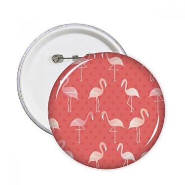 Imagem de Estampa de flamingo, rosa, pinos, redondos, botões, decoração, 5 peças, presente