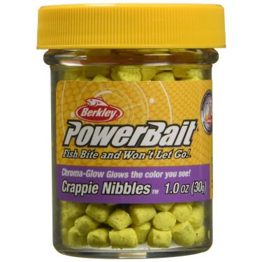 Imagem de Berkley Isca Powerbait Crappie Nibbles Dough Bait Glow Yellow